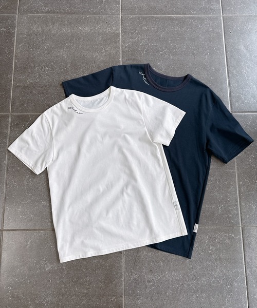 Julier Yoga and Relax（ジュリエヨガアンドリラックス）の「Julier コンディショニングTee（Tシャツ/カットソー・レディース・ホワイト/ネイビー・1/2）」の13枚目の写真