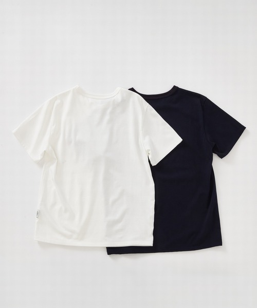 Julier Yoga and Relax（ジュリエヨガアンドリラックス）の「Julier コンディショニングTee（Tシャツ/カットソー・レディース・ホワイト/ネイビー・1/2）」の6枚目の写真