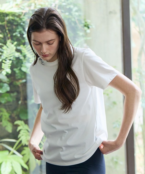 Julier Yoga and Relax（ジュリエヨガアンドリラックス）の「Julier コンディショニングTee（Tシャツ/カットソー・レディース・ホワイト/ネイビー・1/2）」の21枚目の写真