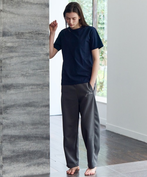 Julier Yoga and Relax（ジュリエヨガアンドリラックス）の「Julier コンディショニングTee（Tシャツ/カットソー・レディース・ホワイト/ネイビー・1/2）」の16枚目の写真