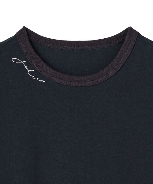 Julier Yoga and Relax（ジュリエヨガアンドリラックス）の「Julier コンディショニングTee（Tシャツ/カットソー・レディース・ホワイト/ネイビー・1/2）」の9枚目の写真