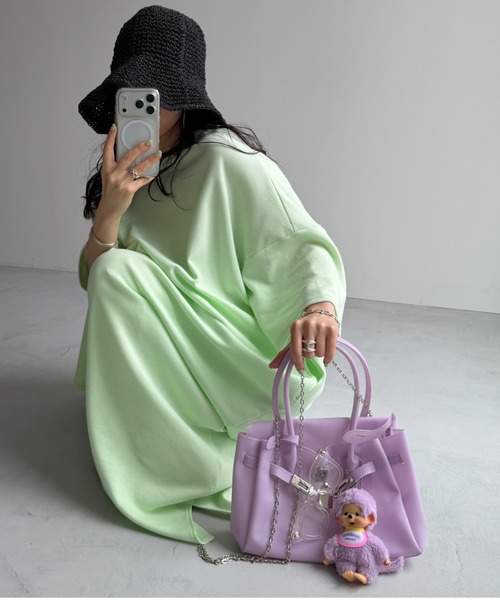 wee9s（ウィークス）の「jelly mini bag / ジェリーミニバッグ（ハンドバッグ・レディース・パープル/アイボリー/グリーン・FREE）」の9枚目の写真