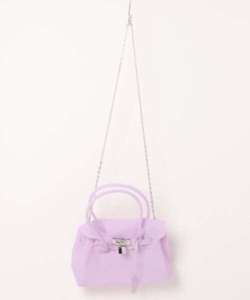 wee9s（ウィークス）の「jelly mini bag / ジェリーミニバッグ（ハンドバッグ・レディース・パープル/アイボリー/グリーン・FREE）」の5枚目の写真