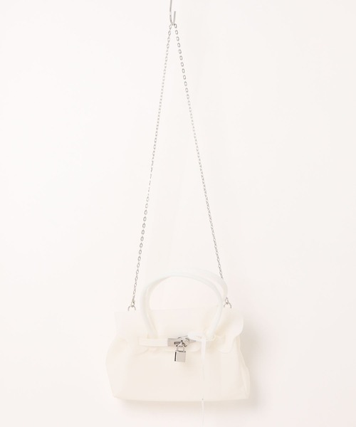 wee9s（ウィークス）の「jelly mini bag / ジェリーミニバッグ（ハンドバッグ・レディース・パープル/アイボリー/グリーン・FREE）」の4枚目の写真