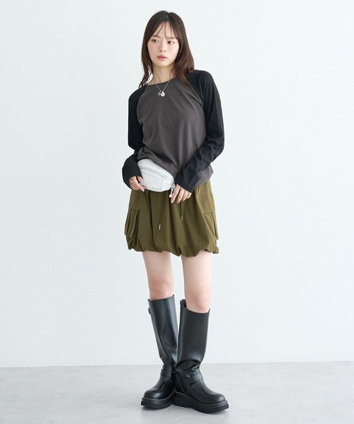 earth music&ecology(アースミュージックアンドエコロジー)の「【抗菌・消臭】エンジニアロングブーツ(ブーツ・レディース・ブラウン/ブラック・L/M)」の4枚目の写真
