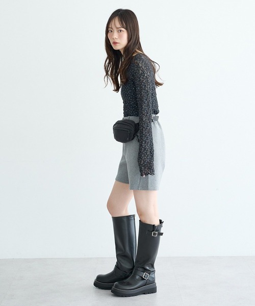 earth music&ecology(アースミュージックアンドエコロジー)の「【抗菌・消臭】エンジニアロングブーツ(ブーツ・レディース・ブラウン/ブラック・L/M)」の16枚目の写真
