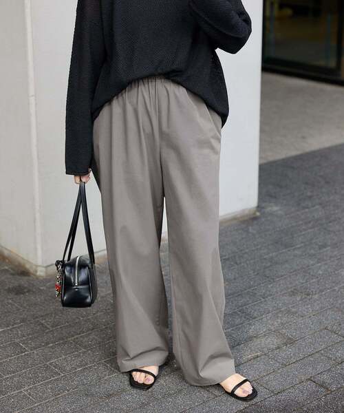 JOURNAL STANDARD(ジャーナルスタンダード)の「【撥水/接触冷感/UVカット】リネンNYストレッチワイドパンツ(その他パンツ・レディース・グレー・44)」の13枚目の写真