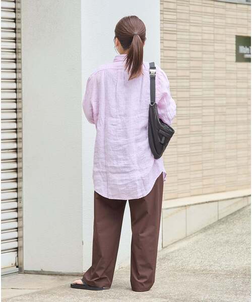 JOURNAL STANDARD(ジャーナルスタンダード)の「【撥水/接触冷感/UVカット】リネンNYストレッチワイドパンツ(その他パンツ・レディース・グレー・44)」の14枚目の写真