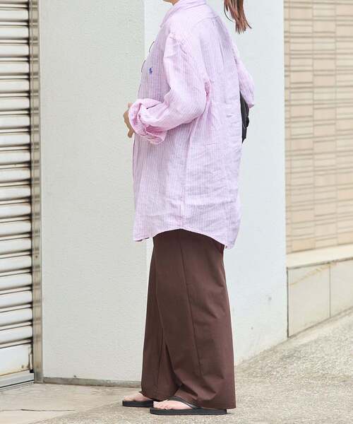 JOURNAL STANDARD(ジャーナルスタンダード)の「【撥水/接触冷感/UVカット】リネンNYストレッチワイドパンツ(その他パンツ・レディース・グレー・44)」の16枚目の写真