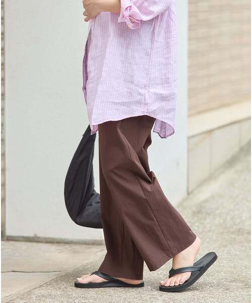 JOURNAL STANDARD(ジャーナルスタンダード)の「【撥水/接触冷感/UVカット】リネンNYストレッチワイドパンツ(その他パンツ・レディース・グレー・44)」の17枚目の写真