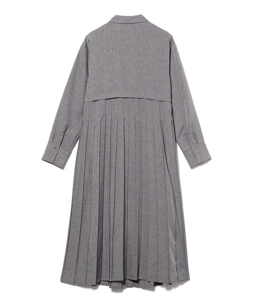 Ray BEAMS（レイビームス）の「プリーツ キリカエ シャツ ワンピース（ワンピース・レディース・シルバー/ブラック・ONE SIZE）」の10枚目の写真