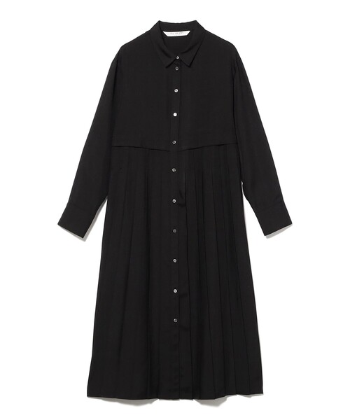 Ray BEAMS（レイビームス）の「プリーツ キリカエ シャツ ワンピース（ワンピース・レディース・シルバー/ブラック・ONE SIZE）」の13枚目の写真