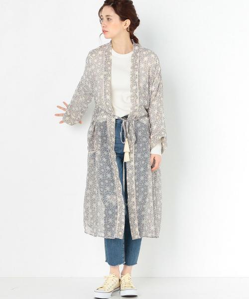 Another Edition（アナザーエディション）の「シフォンガウン/AEBC P シフォン ガウン（カーディガン/ボレロ・レディース・オフホワイト/オリーブ・FREE）」の2枚目の写真