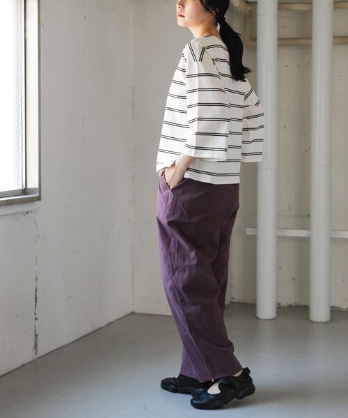 FORK&SPOON(フォークアンドスプーン)の「FORK&SPOON ワイド8分袖ボーダープルオーバー(Tシャツ/カットソー・レディース・アイボリー/グレー系その他/ホワイト系その他・1)」の9枚目の写真