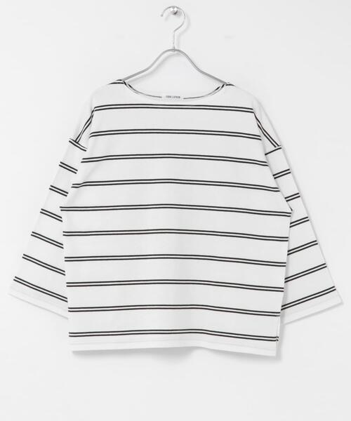 FORK&SPOON(フォークアンドスプーン)の「FORK&SPOON ワイド8分袖ボーダープルオーバー(Tシャツ/カットソー・レディース・アイボリー/グレー系その他/ホワイト系その他・1)」の10枚目の写真