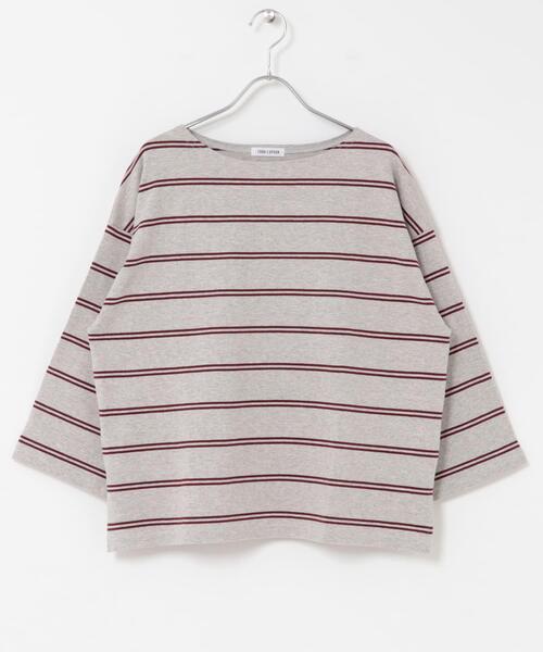 FORK&SPOON(フォークアンドスプーン)の「FORK&SPOON ワイド8分袖ボーダープルオーバー(Tシャツ/カットソー・レディース・アイボリー/グレー系その他/ホワイト系その他・1)」の18枚目の写真