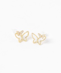 バタフライシルエット樹脂ピアス / 1051786