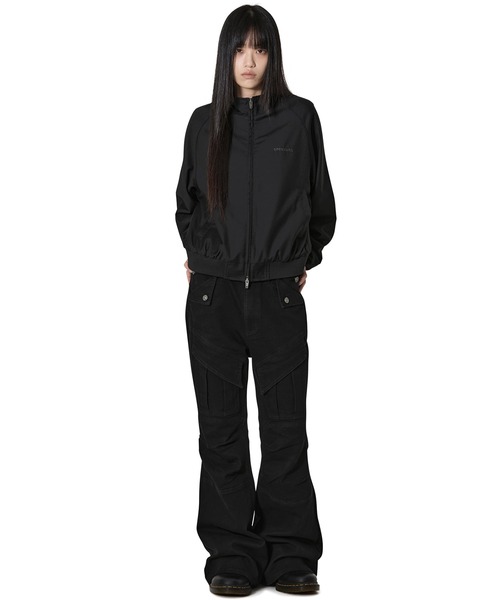Openyard(オープンヤード)の「『Openyard/オープンヤード』SYSTEM CROPPED TRACK JACKET/システムクロップトラックジャケット(ブルゾン・メンズ・ブラック・FREE)」の4枚目の写真