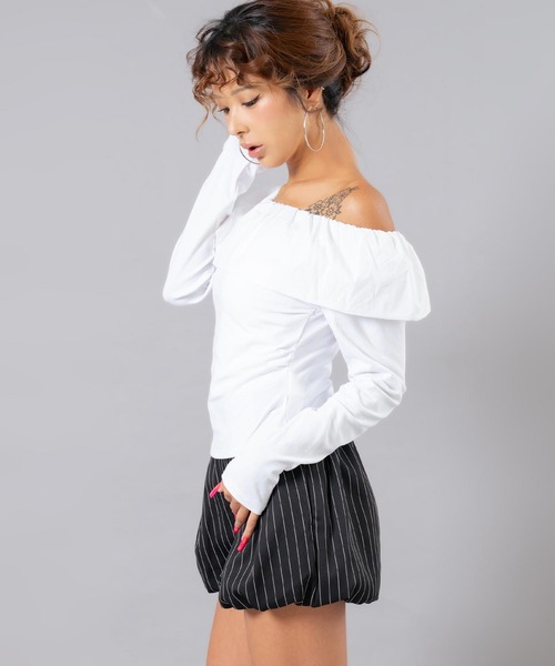 ANAP(アナップ)の「ストライプ柄ショートパンツ(その他パンツ・レディース・ブラック/グレー・F)」の10枚目の写真