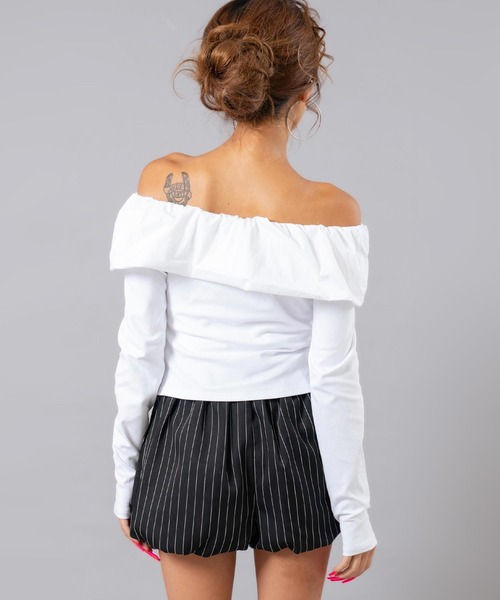 ANAP(アナップ)の「ストライプ柄ショートパンツ(その他パンツ・レディース・ブラック/グレー・F)」の11枚目の写真