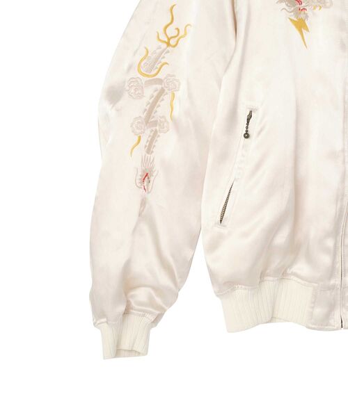 HYSTERIC GLAMOUR（ヒステリックグラマー）の「LIGHTNING DRAGON刺繍 スカジャン（スカジャン・メンズ・ブラック/ホワイト・SMALL/MEDIUM/LARGE/X-LARGE）」の6枚目の写真