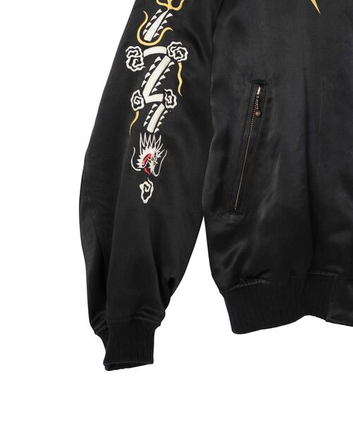 HYSTERIC GLAMOUR（ヒステリックグラマー）の「LIGHTNING DRAGON刺繍 スカジャン（スカジャン・メンズ・ブラック/ホワイト・SMALL/MEDIUM/LARGE/X-LARGE）」の10枚目の写真