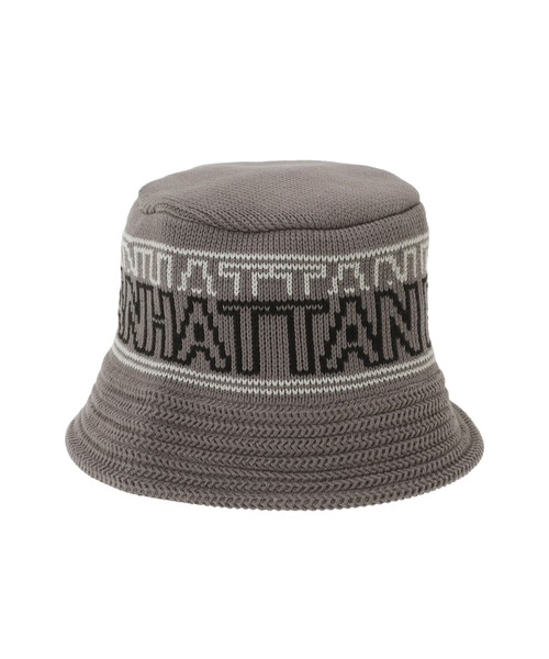 Manhattan Portage(マンハッタンポーテージ)の「JACQUARD LOGO KNIT HAT(ハット・メンズ・グレー/ブラック・FREE)」の1枚目の写真