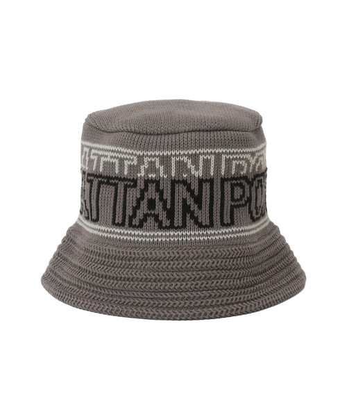 Manhattan Portage(マンハッタンポーテージ)の「JACQUARD LOGO KNIT HAT(ハット・メンズ・グレー/ブラック・FREE)」の3枚目の写真