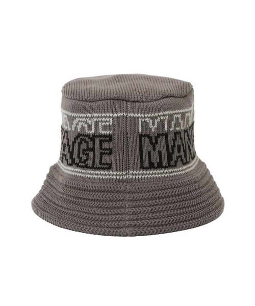 Manhattan Portage(マンハッタンポーテージ)の「JACQUARD LOGO KNIT HAT(ハット・メンズ・グレー/ブラック・FREE)」の5枚目の写真
