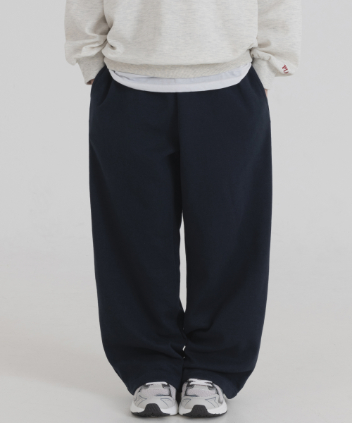 PIANER KIDS(ピアネールキッズ)の「ストリングワイドヘビースウェットパンツ(ネイビー)(スウェットパンツ・レディース・ネイビー・M(130-140cm)/L(140-150cm)/XL(150-160㎝)/S(120-130cm))」の2枚目の写真