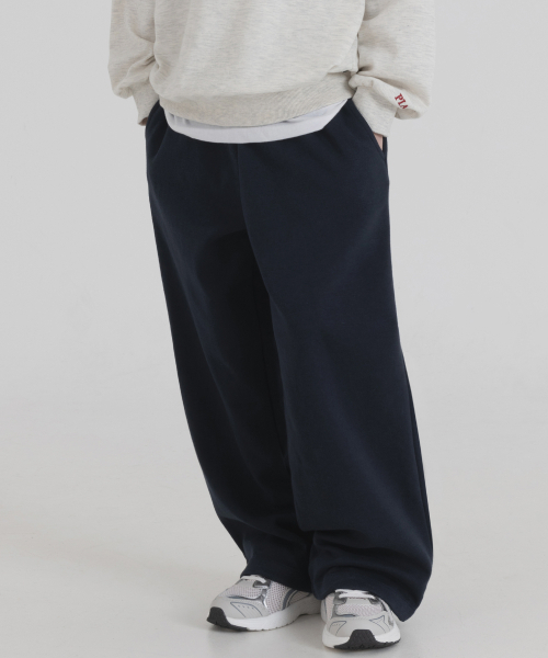 PIANER KIDS(ピアネールキッズ)の「ストリングワイドヘビースウェットパンツ(ネイビー)(スウェットパンツ・レディース・ネイビー・M(130-140cm)/L(140-150cm)/XL(150-160㎝)/S(120-130cm))」の3枚目の写真