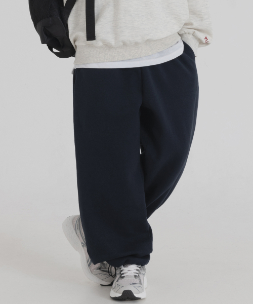 PIANER KIDS(ピアネールキッズ)の「ストリングワイドヘビースウェットパンツ(ネイビー)(スウェットパンツ・レディース・ネイビー・M(130-140cm)/L(140-150cm)/XL(150-160㎝)/S(120-130cm))」の4枚目の写真