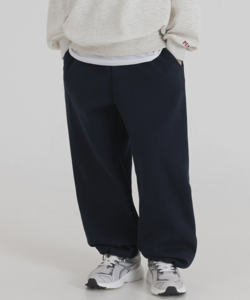 PIANER KIDS(ピアネールキッズ)の「ストリングワイドヘビースウェットパンツ(ネイビー)(スウェットパンツ・レディース・ネイビー・M(130-140cm)/L(140-150cm)/XL(150-160㎝)/S(120-130cm))」の5枚目の写真