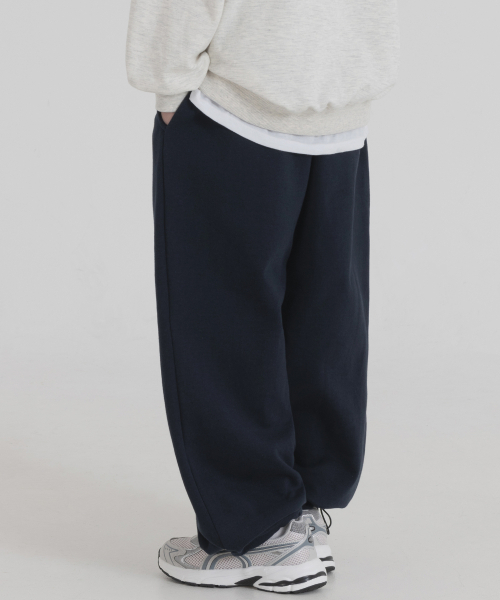 PIANER KIDS(ピアネールキッズ)の「ストリングワイドヘビースウェットパンツ(ネイビー)(スウェットパンツ・レディース・ネイビー・M(130-140cm)/L(140-150cm)/XL(150-160㎝)/S(120-130cm))」の6枚目の写真