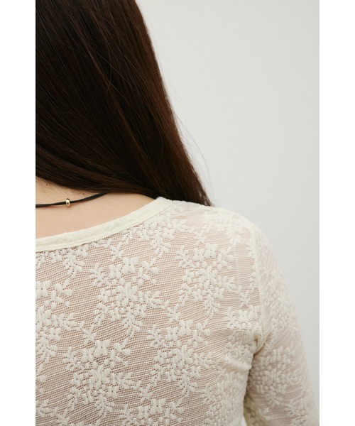 STYLEMIXER(スタイルミキサー)の「ジャガードレースカットトップ(Tシャツ/カットソー・レディース・ミント/ブラック/アイボリー・FREE)」の15枚目の写真