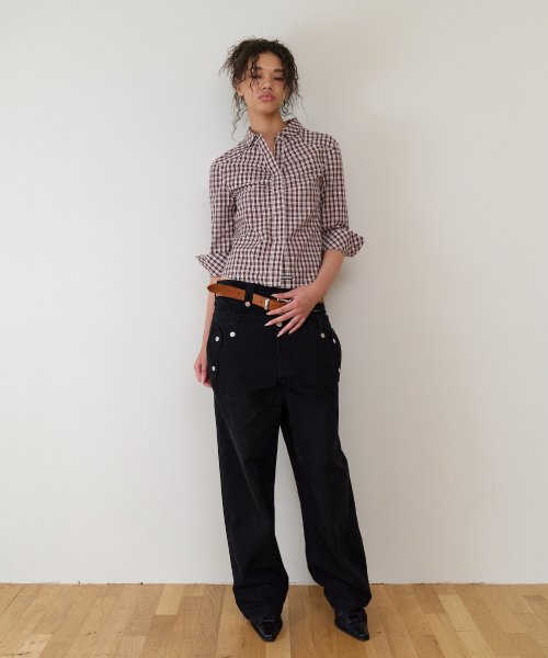 THEVINYLHOUSE(ザバイニルハウス)の「THREE-QUARTER SLEEVE SHIRTS (W) BROWN(シャツ/ブラウス・レディース・その他・SMALL/MEDIUM)」の6枚目の写真