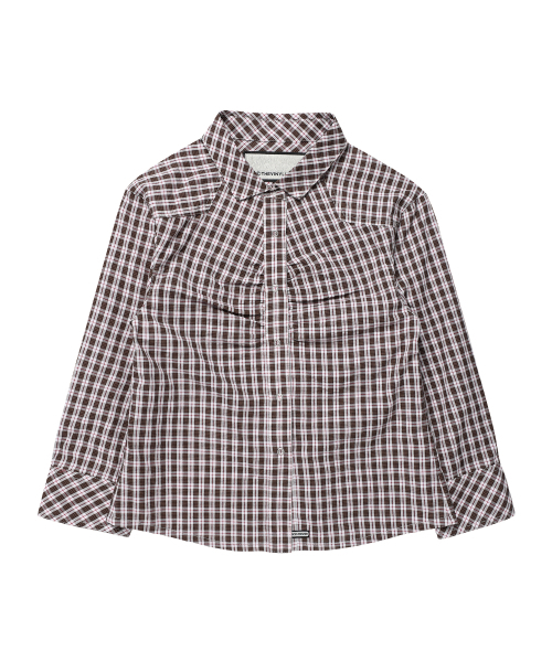 THEVINYLHOUSE(ザバイニルハウス)の「THREE-QUARTER SLEEVE SHIRTS (W) BROWN(シャツ/ブラウス・レディース・その他・SMALL/MEDIUM)」の7枚目の写真