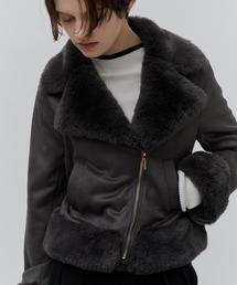 Suede Ponti Eco-Fur Zip Blouson / スエードポンチ エコファー ZIP ブルゾン