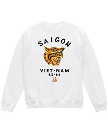 Ol' Basics(オール・ベーシックス) トレーナー レディース スウェット 虎 タイガー SAIGON ロゴ プリント スウェットシャツ スエット プルオーバー トップス アメカジ ユニセックス