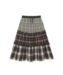 W Frill Flannel Long Skirt