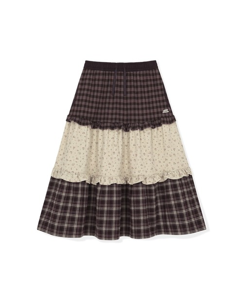 sunlovetour(サンラブツアー)の「W Frill Flannel Long Skirt(スカート・レディース・ネイビー/オリーブ/パープル・S/M)」の13枚目の写真