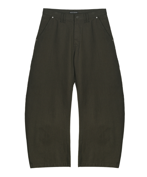 NICK&NICOLE(ニックアンドニコール)の「RIVET カーブワイドパンツ_カーキ(その他パンツ・レディース・カーキ・SMALL/MEDIUM/LARGE)」の5枚目の写真