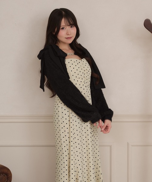 apres jour(アプレジュール)の「【取り外し可能】肩リボンサイドレースカットキャミワンピース(ワンピース・レディース・グレー/ホワイト系その他/ブラック系その他/アイボリー・SMALL/MEDIUM/X-LARGE)」の18枚目の写真