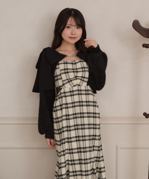apres jour(アプレジュール)の「【取り外し可能】肩リボンサイドレースカットキャミワンピース(ワンピース・レディース・グレー/ホワイト系その他/ブラック系その他/アイボリー・SMALL/MEDIUM/X-LARGE)」の8枚目の写真