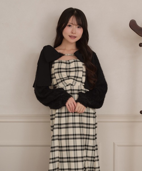 apres jour(アプレジュール)の「【取り外し可能】肩リボンサイドレースカットキャミワンピース(ワンピース・レディース・グレー/ホワイト系その他/ブラック系その他/アイボリー・SMALL/MEDIUM/X-LARGE)」の9枚目の写真