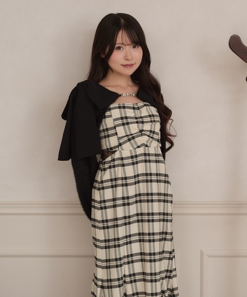 apres jour(アプレジュール)の「【取り外し可能】肩リボンサイドレースカットキャミワンピース(ワンピース・レディース・グレー/ホワイト系その他/ブラック系その他/アイボリー・SMALL/MEDIUM/X-LARGE)」の10枚目の写真