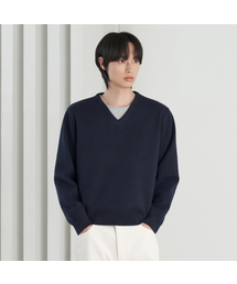 26 FW ウォッシャブルソフトタッチ Vネック クロップドニット (5カラー)