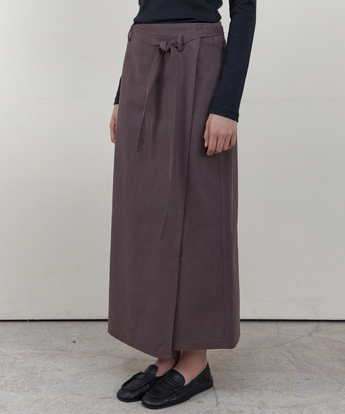 WEDNESDAYOASISFORWOMEN(ウェンズデー オアシス フォー ウーマン)の「ヴィンテージウォッシュドラップスカート_VINTAGE BROWN(WB6SK06)(スカート・レディース・ブラウン・SMALL/MEDIUM)」の1枚目の写真