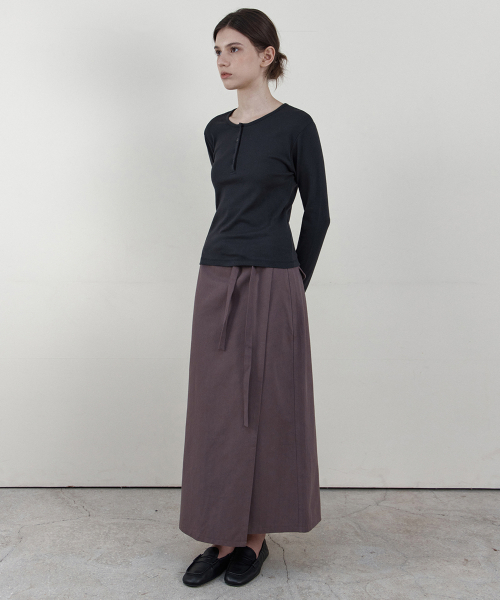 WEDNESDAYOASISFORWOMEN(ウェンズデー オアシス フォー ウーマン)の「ヴィンテージウォッシュドラップスカート_VINTAGE BROWN(WB6SK06)(スカート・レディース・ブラウン・SMALL/MEDIUM)」の2枚目の写真