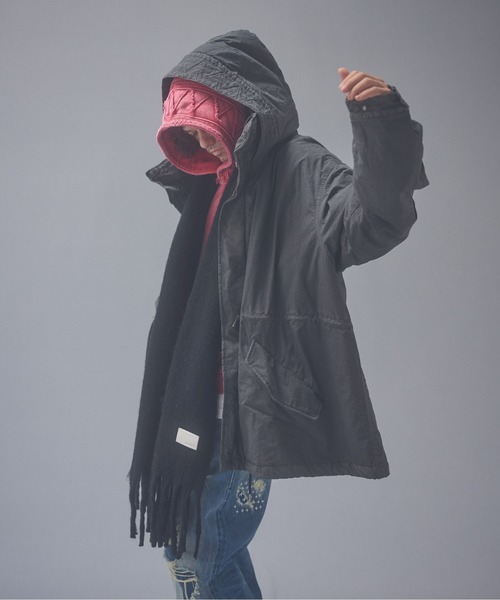 ADAM PATEK（アダムパテック）の「ADAMPATEK/dyed still astex mods mid coat/アステックス染めモンスターモッズコート（モッズコート・メンズ・カーキ/ブラック・1/2）」の11枚目の写真